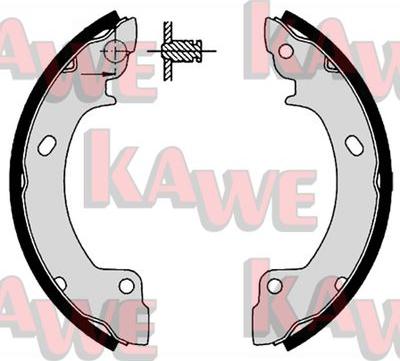 Kawe 06410 - Комплект гальм, барабанний механізм autozip.com.ua