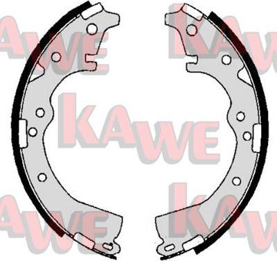 Kawe 06650 - Комплект гальм, барабанний механізм autozip.com.ua