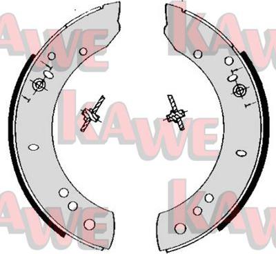 Kawe 06090 - Комплект гальм, барабанний механізм autozip.com.ua