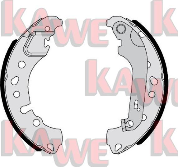 Kawe 01193 - Комплект гальм, барабанний механізм autozip.com.ua