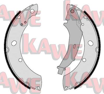 Kawe 01182 - Комплект гальм, барабанний механізм autozip.com.ua