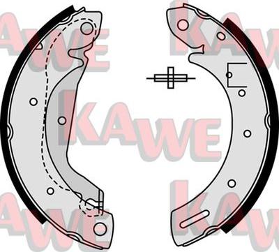 Kawe 08500 - Комплект гальм, барабанний механізм autozip.com.ua