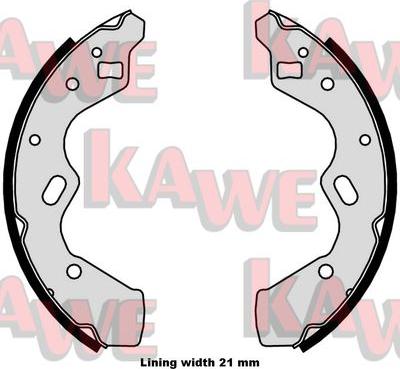 Kawe 08050 - Комплект гальм, барабанний механізм autozip.com.ua