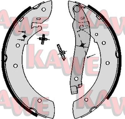 Kawe 02840 - Комплект гальм, барабанний механізм autozip.com.ua