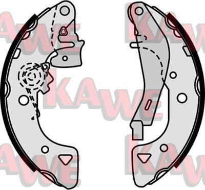 Kawe 07540 - Комплект гальм, барабанний механізм autozip.com.ua