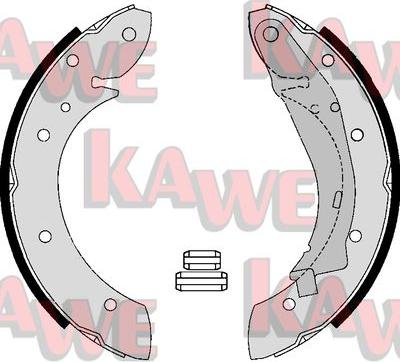 Kawe 07165 - Комплект гальм, барабанний механізм autozip.com.ua