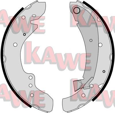 Kawe 07110 - Комплект гальм, барабанний механізм autozip.com.ua