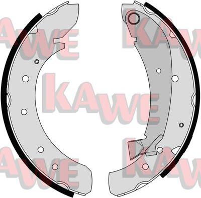 Kawe 07120 - Комплект гальм, барабанний механізм autozip.com.ua