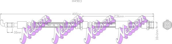 Kawe H4903 - Гальмівний шланг autozip.com.ua