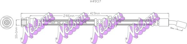 Kawe H4937 - Гальмівний шланг autozip.com.ua