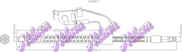 Kawe H4467 - Гальмівний шланг autozip.com.ua