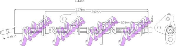 Kawe H4400 - Гальмівний шланг autozip.com.ua