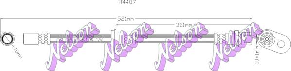 Kawe H4487 - Гальмівний шланг autozip.com.ua