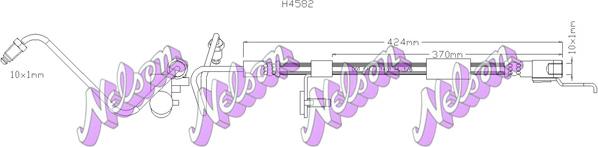 Kawe H4582 - Гальмівний шланг autozip.com.ua