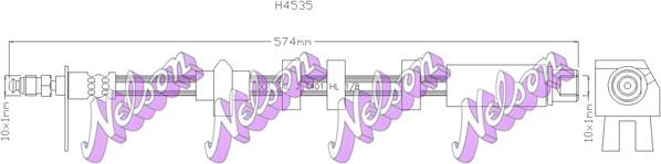 Kawe H4535 - Гальмівний шланг autozip.com.ua