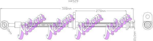 Kawe H4529 - Гальмівний шланг autozip.com.ua