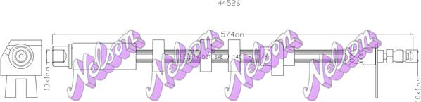 Kawe H4526 - Гальмівний шланг autozip.com.ua