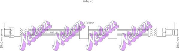 Kawe H4670 - Гальмівний шланг autozip.com.ua