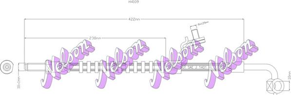 Kawe H4109 - Гальмівний шланг autozip.com.ua