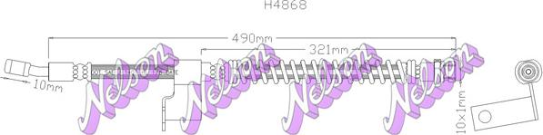 Kawe H4868 - Гальмівний шланг autozip.com.ua