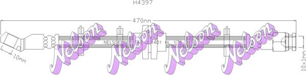 Kawe H4397 - Гальмівний шланг autozip.com.ua