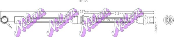 Kawe H4379 - Гальмівний шланг autozip.com.ua