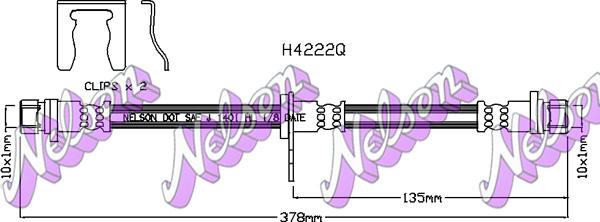 Kawe H4222Q - Гальмівний шланг autozip.com.ua