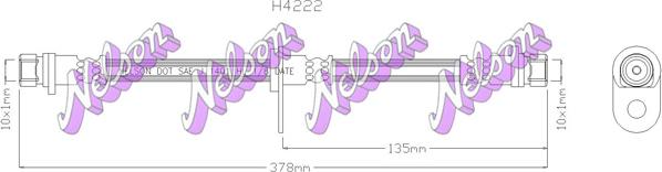 Kawe H4222 - Гальмівний шланг autozip.com.ua