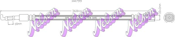 Kawe H4799 - Гальмівний шланг autozip.com.ua