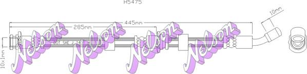 Kawe H5475 - Гальмівний шланг autozip.com.ua