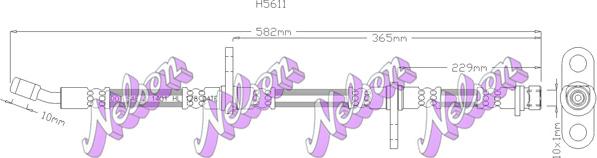 Kawe H5611 - Гальмівний шланг autozip.com.ua