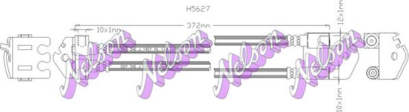 Kawe H5627 - Гальмівний шланг autozip.com.ua