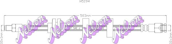 Kawe H5194 - Гальмівний шланг autozip.com.ua