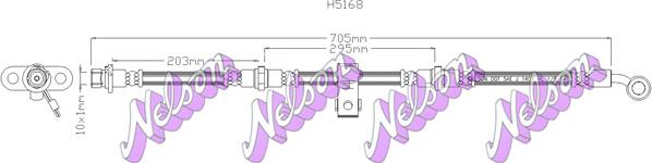 Kawe H5168 - Гальмівний шланг autozip.com.ua