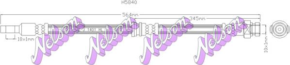 Kawe H5840 - Гальмівний шланг autozip.com.ua