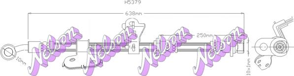 Kawe H5379 - Гальмівний шланг autozip.com.ua