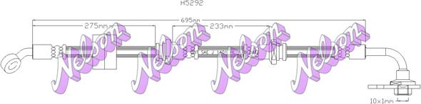 Kawe H5292 - Гальмівний шланг autozip.com.ua