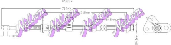 Kawe H5237 - Гальмівний шланг autozip.com.ua