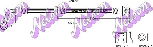 Kawe H6917Q - Гальмівний шланг autozip.com.ua