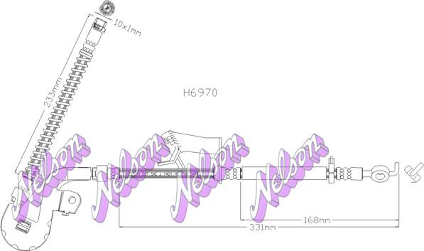 Kawe H6970 - Гальмівний шланг autozip.com.ua