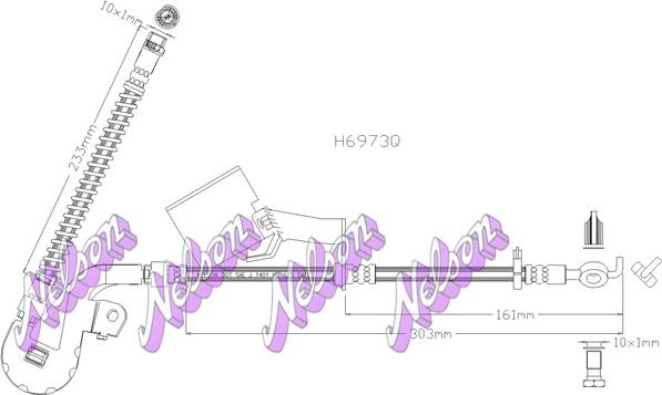 Kawe H6973Q - Гальмівний шланг autozip.com.ua