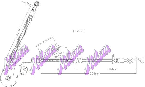 Kawe H6973 - Гальмівний шланг autozip.com.ua