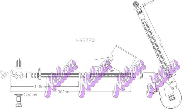 Kawe H6972Q - Гальмівний шланг autozip.com.ua