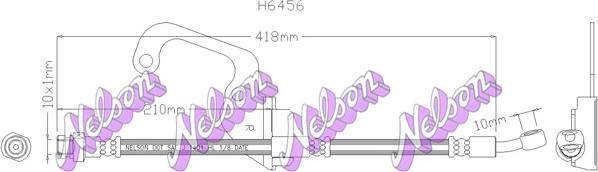 Kawe H6456 - Гальмівний шланг autozip.com.ua