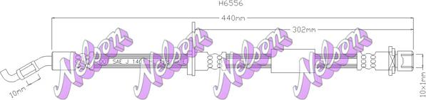 Kawe H6556 - Гальмівний шланг autozip.com.ua