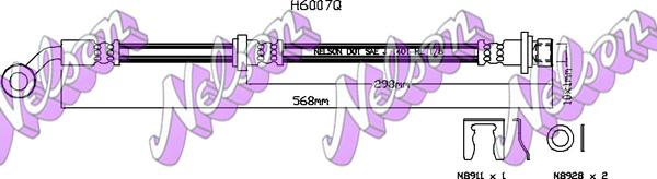 Kawe H6007Q - Гальмівний шланг autozip.com.ua