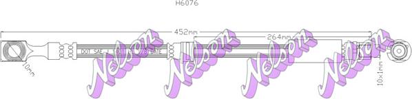 Kawe H6076 - Гальмівний шланг autozip.com.ua