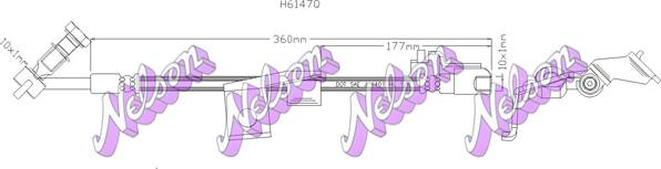 Kawe H6147Q - Гальмівний шланг autozip.com.ua