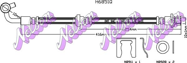 Kawe H6851Q - Гальмівний шланг autozip.com.ua