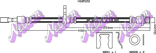 Kawe H6852Q - Гальмівний шланг autozip.com.ua